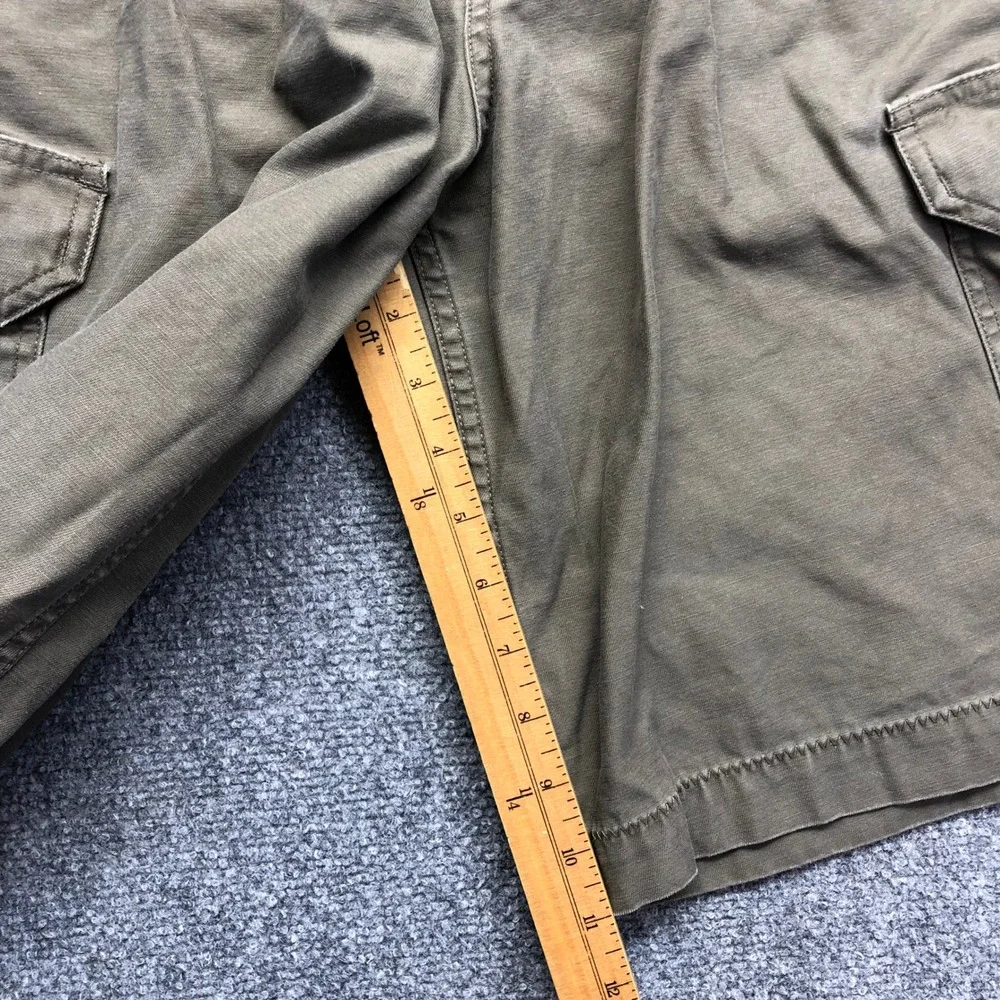Arizona Jean Company Mens 34 Cargo Shorts Olive Green Cotton Twill Utility